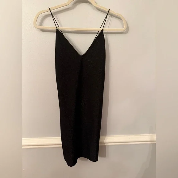 H&M Dress Metallic Bodycon Mini Dress Bundle BOGO Silver XS + Black S - Picture 6 of 8